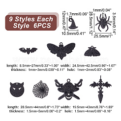 54Pcs 9 Styles Halloween Alloy Pendants&nbsp;FIND-PH0017-57