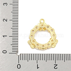 Brass Micro Pave Clear Cubic Zirconia Pendants&nbsp;KK-S386-06G