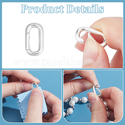 2Pcs 925 Sterling Silver Spring Gate Rings&nbsp;STER-UN0001-98