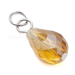 15Pcs Electroplate Glass Pendants&nbsp;PALLOY-JF03011