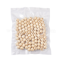 100Pcs 10 Styles Unfinished Natural Wood European Beads&nbsp;WOOD-CD0001-08