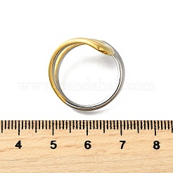 304 Stainless Steel Open Cuff Rings&nbsp;RJEW-M074-03PG