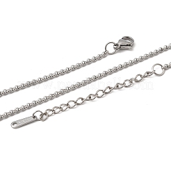 12Pcs 2MM 304 Stainless Steel Rolo Chain Necklaces for Men Women&nbsp;NJEW-H093-12P