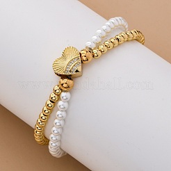 Brass Multi-strand Bracelets&nbsp;BJEW-M056-03G