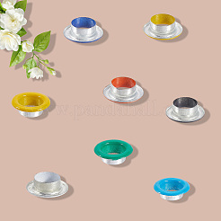 200 Sets 10 Colors Iron Grommet Eyelet Findings&nbsp;SCRA-GF0001-10B-01