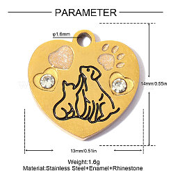 304 Stainless Steel with Black Enamel Charms&nbsp;SA-OY001-96G