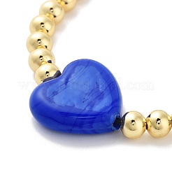 Handmade Lampwork Heart Bracelets&nbsp;BJEW-Q338-01D