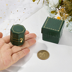 Octagon Cardboard Ring Boxes&nbsp;CON-WH0089-190B