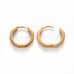 PVD Vacuum Plating 304 Stainless Steel Huggie Hoop Earrings&nbsp;STAS-S103-25G
