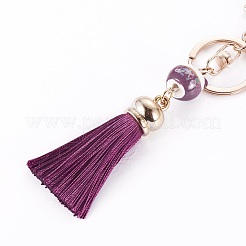 Handmade Porcelain Kitten Keychain&nbsp;KEYC-L026-03G
