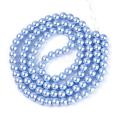 Baking Paint Pearlized Glass Pearl Round Bead Strands&nbsp;HY-Q330-8mm-24