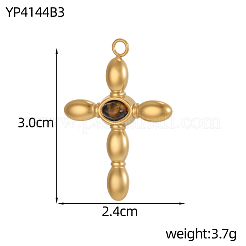 304 Stainless Steel & Natural Gemstone Pendants&nbsp;STAS-OY012-32G