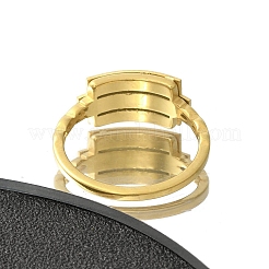 Textured Rectangle 304 Stainless Steel Finger Ring for Women&nbsp;RJEW-L126-05B-05G