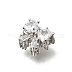 Bowknot Brass Micro Pave Cubic Zirconia Beads&nbsp;KK-Z156-20P-04
