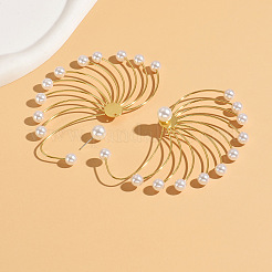 Alloy Imitation Pearl Stud Earrings&nbsp;FS-WG5D096-01