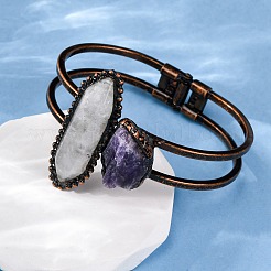 Natural Mixed Gemstone & Amethyst Beads Bangeles&nbsp;G-B150-05R