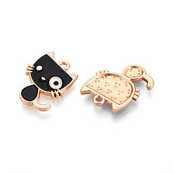 Alloy and Enamel Pendants&nbsp;ENAM-T021-35A-G