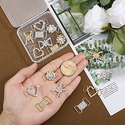 16Pcs 8 Styles Brass Crystal Rhinestone Shoe Decoration&nbsp;FIND-HY0004-88