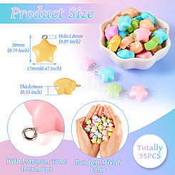 35Pcs Opaque Resin Pendants&nbsp;RESI-TA0002-81A