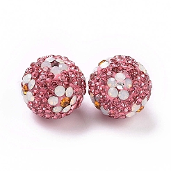 Polymer Clay Rhinestone Beads&nbsp;RB-L029-03K