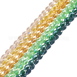 8 Strands 8 Colors Transparent Electroplate Glass Bead Strands&nbsp;EGLA-TA0013-12