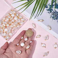 75Pcs 15 Style ABS Imitation Pearl Acrylic Connector Charms&nbsp;PALLOY-BM00003