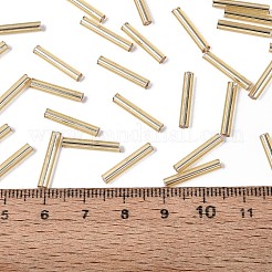 Silver Lined Transparent Glass Bugle Beads&nbsp;SEED-R028-2x15-B01