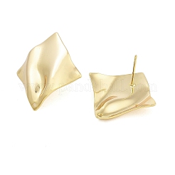 Brass Stud Earrings Findings&nbsp;EJEW-B063-02G-01
