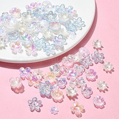 120Pcs 6 Styles Mixed Styles Acrylic Bead Caps&nbsp;SACR-YW0001-65