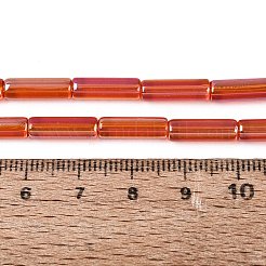 Electroplate Transparent Glass Beads Strands&nbsp;EGLA-Q132-02A-C02