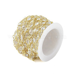 Rack Plating Brass Chains Micro Pave Cubic Zirconia&nbsp;AJEW-Q150-07G-05