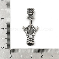 304 Stainless Steel Anchor Connector Charms&nbsp;STAS-Z147-06AS