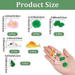 36Pcs 6 Styles Resin Display Decorations&nbsp;DJEW-CN0001-52