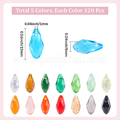 225Pcs 15 Colors Glass Beads Strands&nbsp;GLAA-SP0001-77