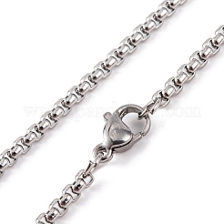 Moon with Trinity Knot 201 Stainless Steel Enamel Pendant Necklaces for Men Women&nbsp;NJEW-G087-10P