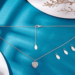 6Pcs 925 Sterling Silver Oval Charms&nbsp;STER-PH0002-48