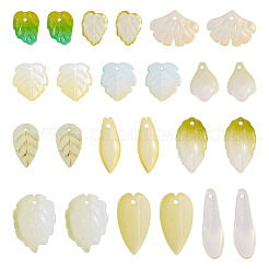 11 Styles Transparent Spray Painted Glass Pendants&nbsp;GGLA-TA0002-11