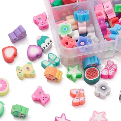 160Pcs 8 Style Handmade Polymer Clay Beads&nbsp;CLAY-YW0001-44