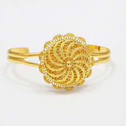 Flower Alloy Pendant Necklace & Stud Earring & Ring & Cuff Bangles Sets&nbsp;FS-WGA0F38-01