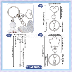 10Pcs Iron Bar Beadable Keychain&nbsp;KEYC-SC0001-76