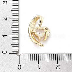 Brass Micro Pave Cubic Zirconia Pendants&nbsp;LS-KK-D283-07G