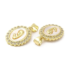 Brass Pave Cubic Zirconia  Pendants&nbsp;KK-Z028-17G