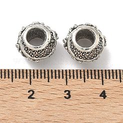 Barrel Antique Silver Plated Metal Alloy Rhinestone European Beads&nbsp;ALRI-Q228-02I