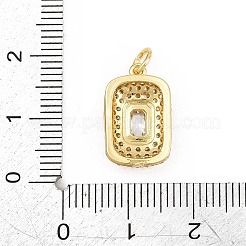 Brass Micro Pave Cubic Zirconia Pendantss&nbsp;CU-CBAAB9C-02G