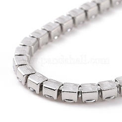 304 Stainless Steel Rhinestone Strass Chain Bracelets&nbsp;STAS-B021-14P-A