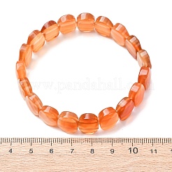 Dyed & Heated Natural Carnelian Faceted Beaded Stretch Bracelets for Women&nbsp;BJEW-K251-07P