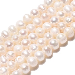 Natural Cultured Freshwater Pearl Beads Strands&nbsp;PEAR-N013-03E-01