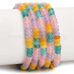 Gradient Color Natural Dyed White Jade Beads Strands&nbsp;GG-CBA1E0E-01D