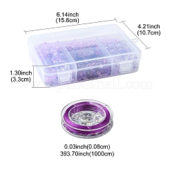 DIY Acrylic & Seed Beaded Stretch Bracelet Making Kit&nbsp;DIY-YW0008-80