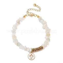4Pcs Natural & Synthetic Mixed Gemstone Chip Beaded Bracelets&nbsp;BJEW-JB12342